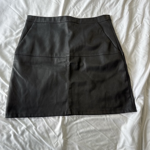 Shinestar Dresses & Skirts - Shinestar Black Faux Leather Indie Goth Mini Skirt